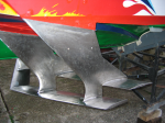 Closeup of shiny front wings
