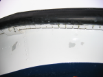 Protective rubber lining on the brims